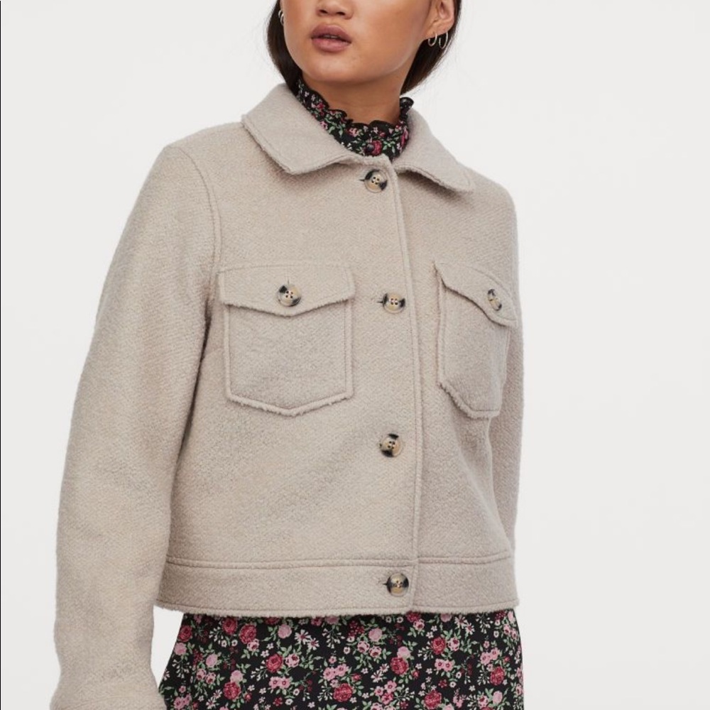 H&M Cropped Wool-Blend Jacket ✨